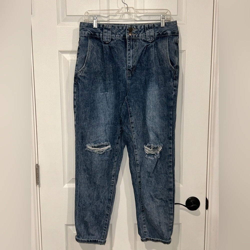 YMI Blue Distressed Women Jeans